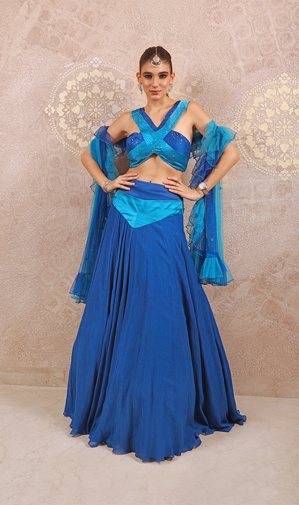 Royal Blue & Turq. Outfit Lehenga (LN0079)