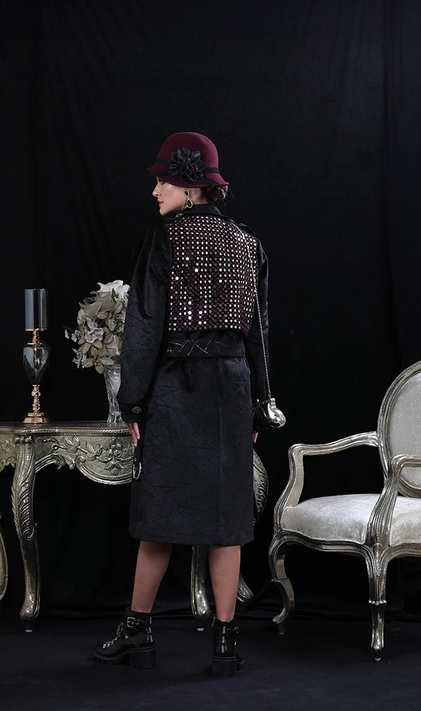 MIRROR WORK LONG COAT (LN0004)