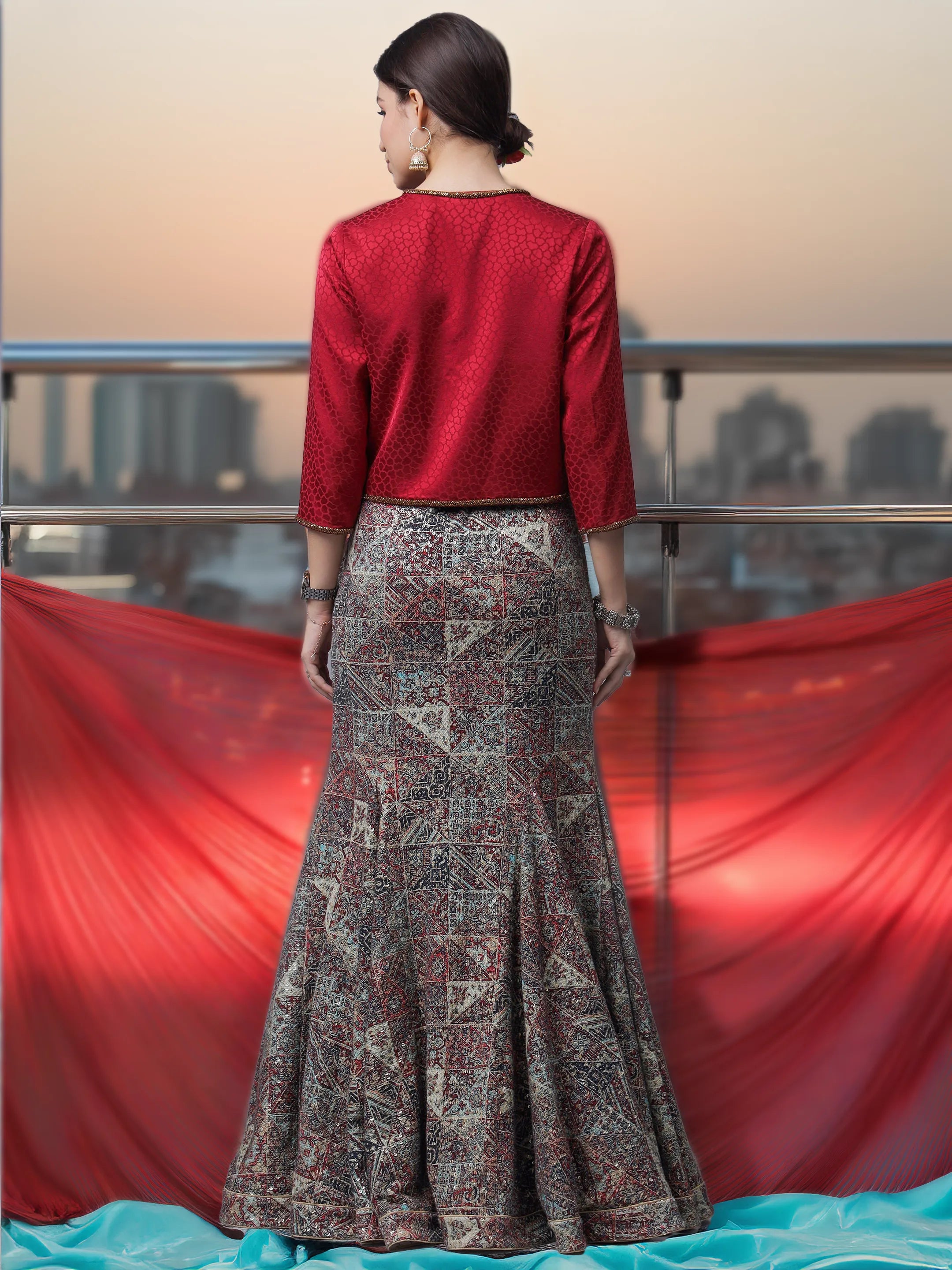 Senorita Lehenga Jacket & Panelled Skirt (LN00133)